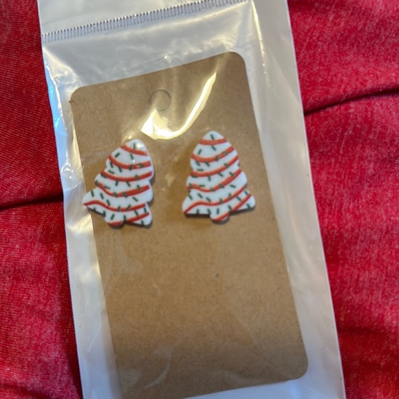 Little Debbie Christmas Tree Earrings - Picture 1 of 3